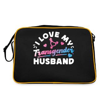 Transgender Trans LGBT Pride - Retro Tasche - Schwarz/Gold - Hinten