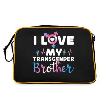 Transgender Trans LGBT Pride - Retro Tasche - Schwarz/Gold - Hinten