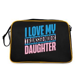 Transgender Trans LGBT Pride - Retro Tasche - Schwarz/Gold - Hinten