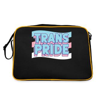 Transgender Trans LGBT Pride - Retro Tasche - Schwarz/Gold - Hinten