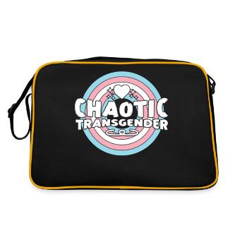 Transgender Trans LGBT Pride - Retro Tasche - Schwarz/Gold - Hinten