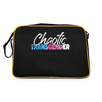 Transgender Trans LGBT Pride - Retro Tasche - Schwarz/Gold - Hinten