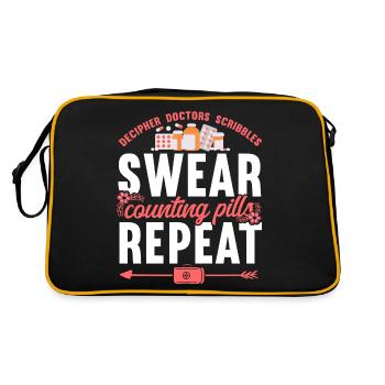 Pharmacy Tech Technician - Retro Bag - black/gold - Back