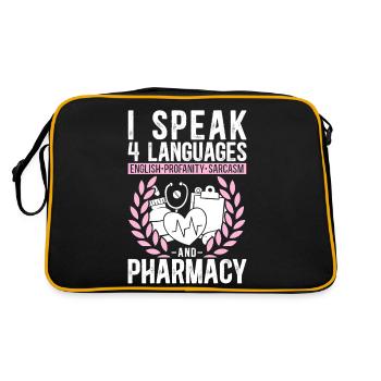 Pharmacy Tech Technician - Retro Tasche - Schwarz/Gold - Hinten