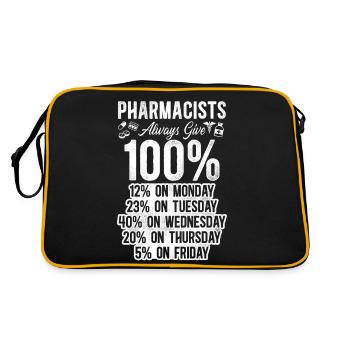 Pharmacy Tech Technician - Retro Tasche - Schwarz/Gold - Hinten