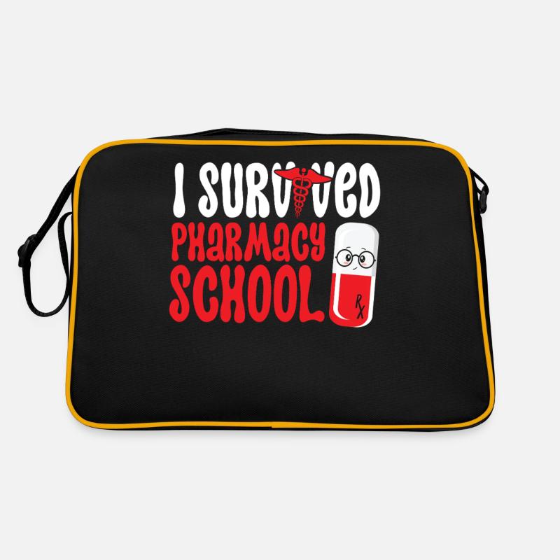 Pharmacy Tech Technician - Retro Tasche - Schwarz/Gold