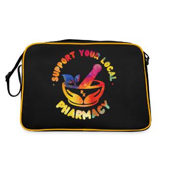 Pharmacy Tech Technician - Retro Tasche - Schwarz/Gold - Hinten