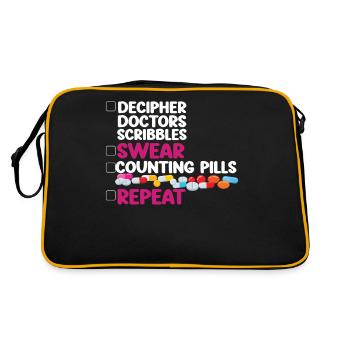 Pharmacy Tech Technician - Retro Bag - black/gold - Back