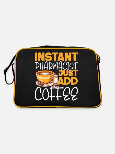 Pharmacy Tech Technician - Retro Tasche - Schwarz/Gold - Hinten