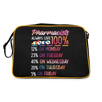 Pharmacy Tech Technician - Retro Tasche - Schwarz/Gold - Hinten