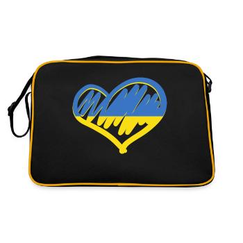 Love Ukraine Drapeau Ukrainien Stand With Ukraine - Sac Retro - noir/or - Dos