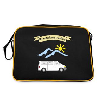 le camping-car appelle - Sac Retro - noir/or - Dos