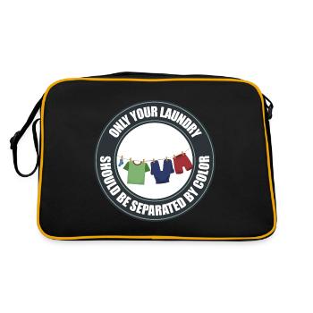Nur Ihre Wäsche sollte nach Farben getrennt werden - Retro Tasche - Schwarz/Gold - Hinten
