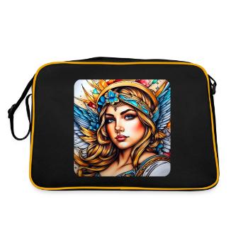 Engel - Retro Tasche - Schwarz/Gold - Hinten