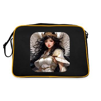 Sweet angel with crown - Retro Bag - black/gold - Back