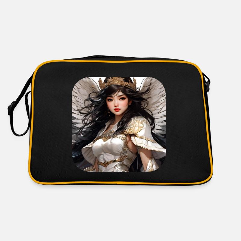 Süßer Engel mit Krone Retro Tasche