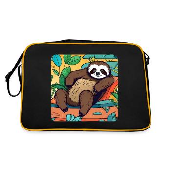 Paresseux détendu - Sac Retro - noir/or - Dos