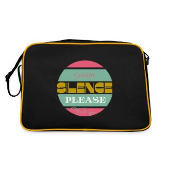 Silence s’il vous plaît - Sac Retro - noir/or - Dos