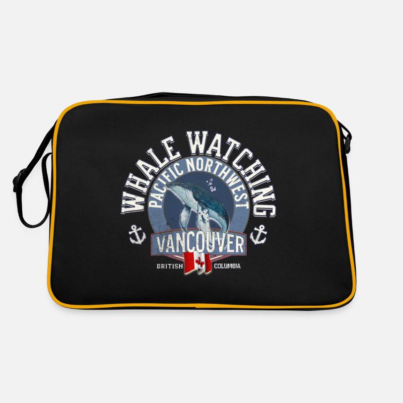 Whale watching pacific northwest 2 Retro Bag