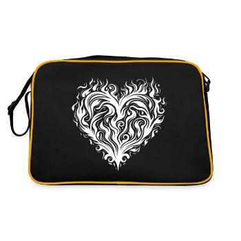 Cœur Feu Amour - Sac Retro - noir/or - Dos
