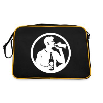 Silhouette Trinken - Retro Tasche - Schwarz/Gold - Hinten