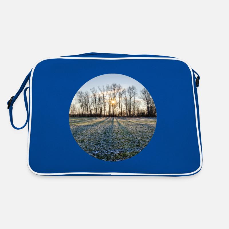 Winterliche Sonne Retro Tasche
