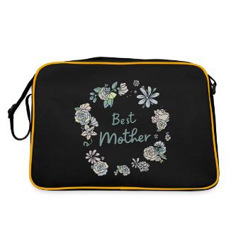 Best Mother/ Meilleur Maman - Retro Bag - black/gold - Back