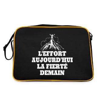 L'Effort Aujourd'hui, La Fierté Demain - Sac Retro - noir/or - Dos