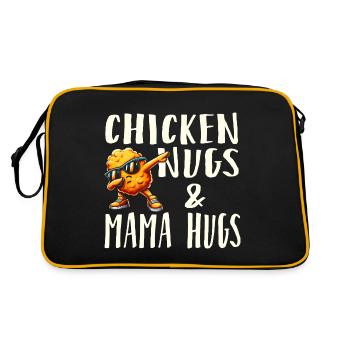 Nugs de poulet et câlins de maman - Sac Retro - noir/or - Dos