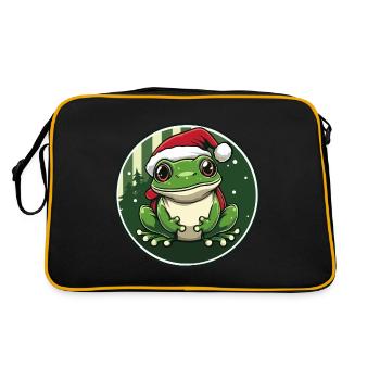 Grenouille Noël Animal - Sac Retro - noir/or - Dos