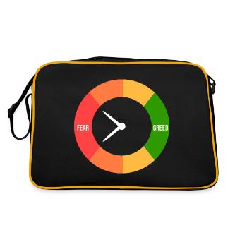Fear > greed - Retro Bag - black/gold - Back