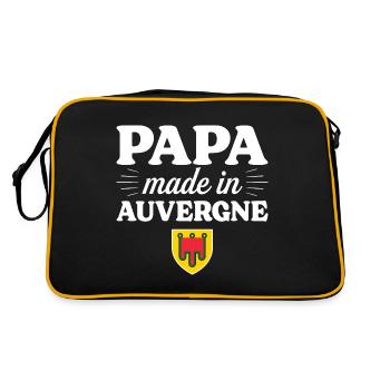 Papa Made In Auvergne - Homme Papa Auvergnat - Sac Retro - noir/or - Dos