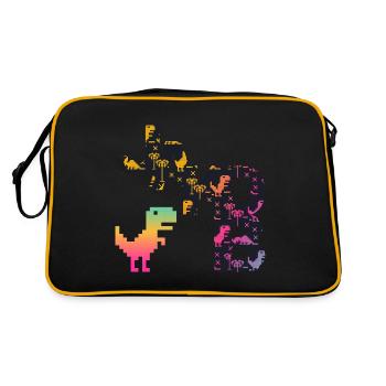 JAKOB - Beau prénom de garçon avec dinosaure - Sac Retro - noir/or - Dos