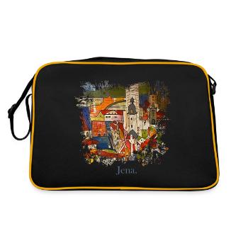 Jena peint à la main Splash - Sac Retro - noir/or - Dos
