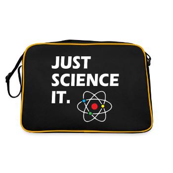 Just Science It - Retro Tasche - Schwarz/Gold - Hinten