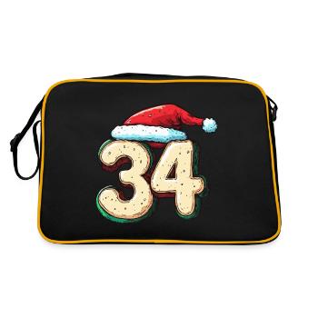 34 Number Christmas Cookie - Retro Bag - black/gold - Back