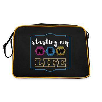 start my new life - Retro Bag - black/gold - Back