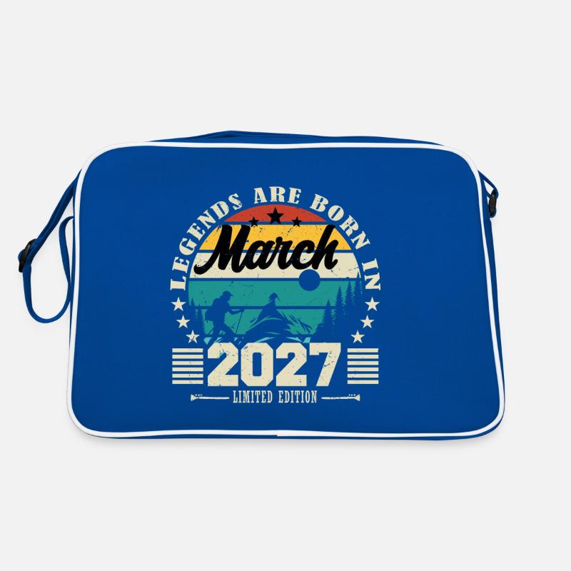 Mars 2027. Cadeau d'anniversaire mars 2027. Sac Retro