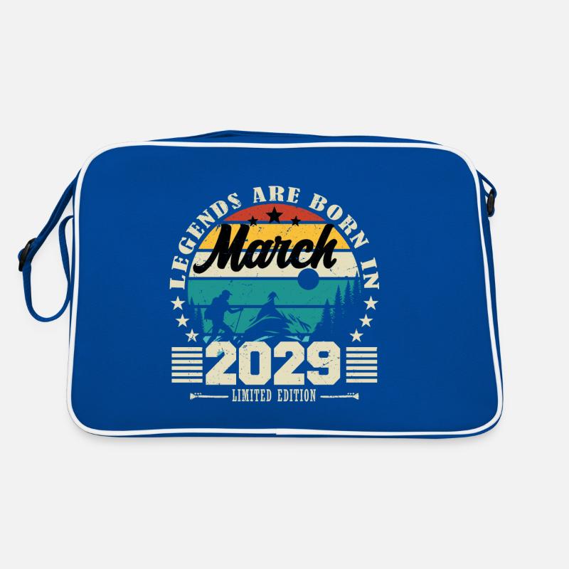 Mars 2029. Cadeau d'anniversaire mars 2029. Sac Retro