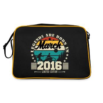 Mars 2016. Cadeau d'anniversaire mars 2016. - Sac Retro - noir/or - Dos