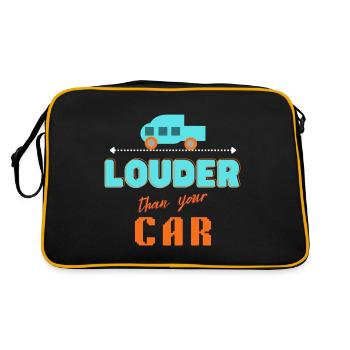 louder than your car - Retro Bag - black/gold - Back