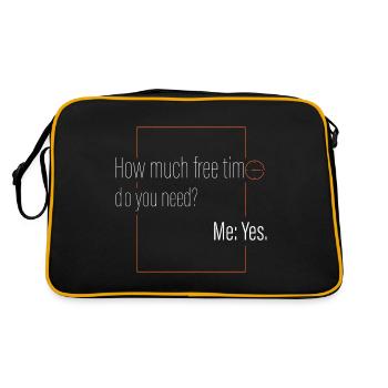 Combien de temps libre? - Sac Retro - noir/or - Dos