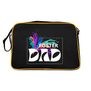 Foster Daddy Bonus Dad Gift for Foster Dad - Retro Bag - black/gold - Back