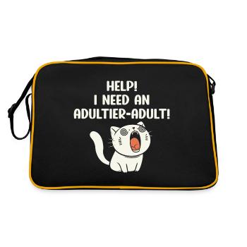 Aide J’ai besoin d’un adulte adulte - Sac Retro - noir/or - Dos