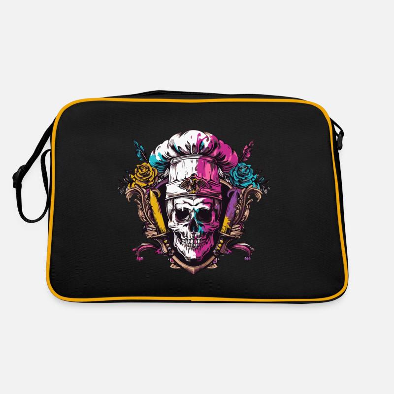 Koch Skull Skeleton Chef Crest Retro Bag