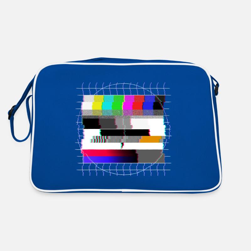 Tube TV test pattern - distorted - 80s Retro Bag