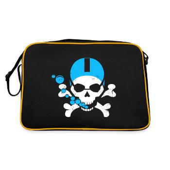 Swimming Skull - Retro Bag - black/gold - Back