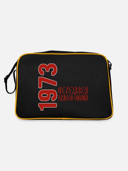 Décembre 1973 édition limitée Millésime Année de naissance - Sac Retro - noir/or - Dos