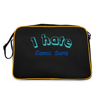 Je déteste Comic Sans - Sac Retro - noir/or - Dos