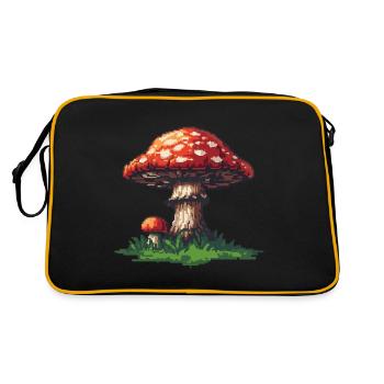 Icône de pixel de champignon - Sac Retro - noir/or - Dos